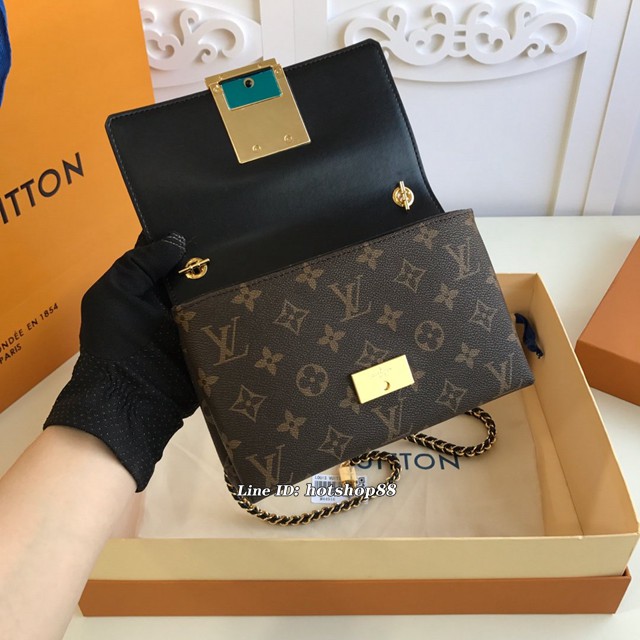 路易威登LV女包 M44916 2020早春系列 Pochette LV Thelma手袋 LV老花配黑色皮革單肩斜挎女包 xxlv2325